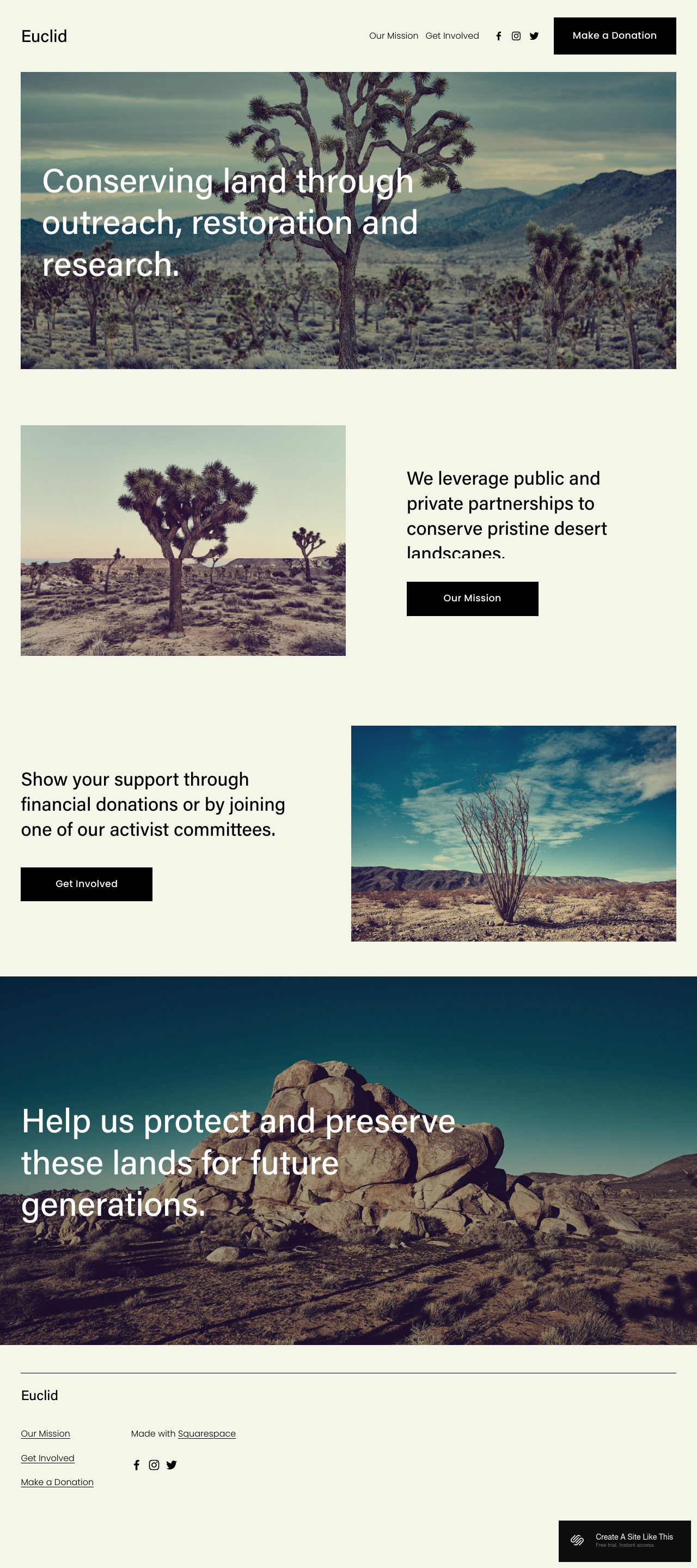 Euclid Squarespace Template