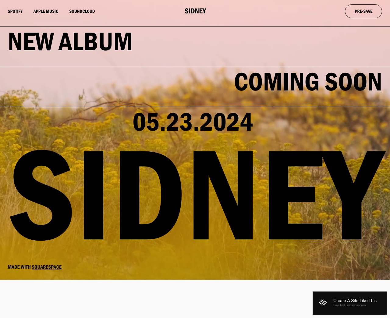 Sidney Squarespace Template