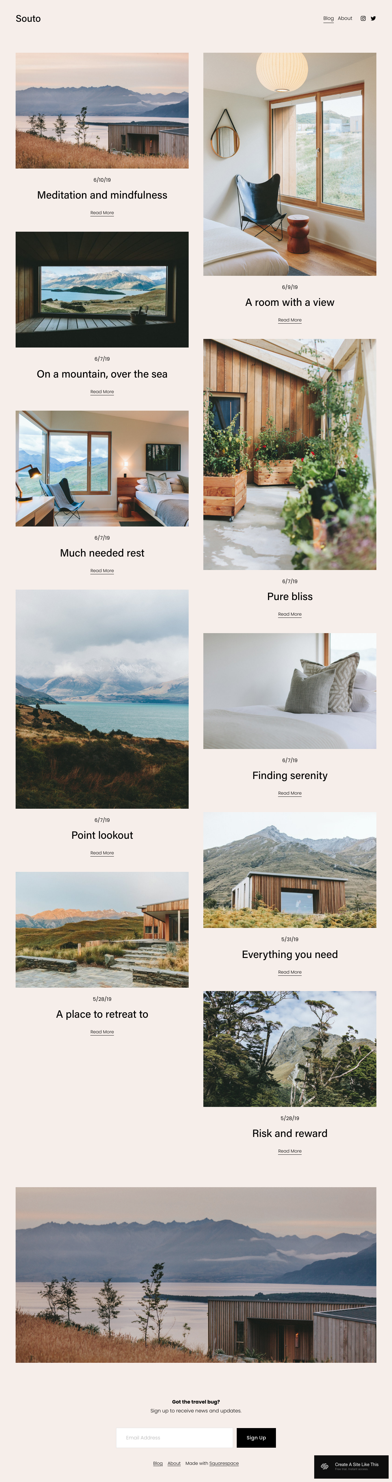 Souto Squarespace Template