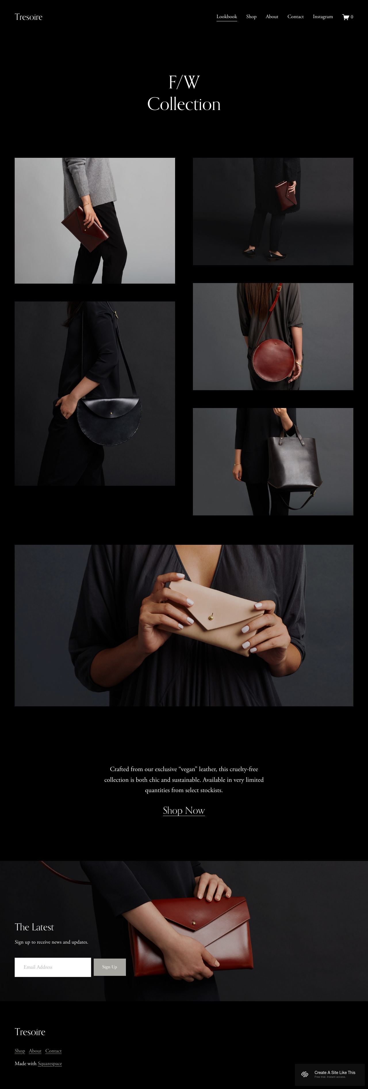 Tresoire Squarespace Template