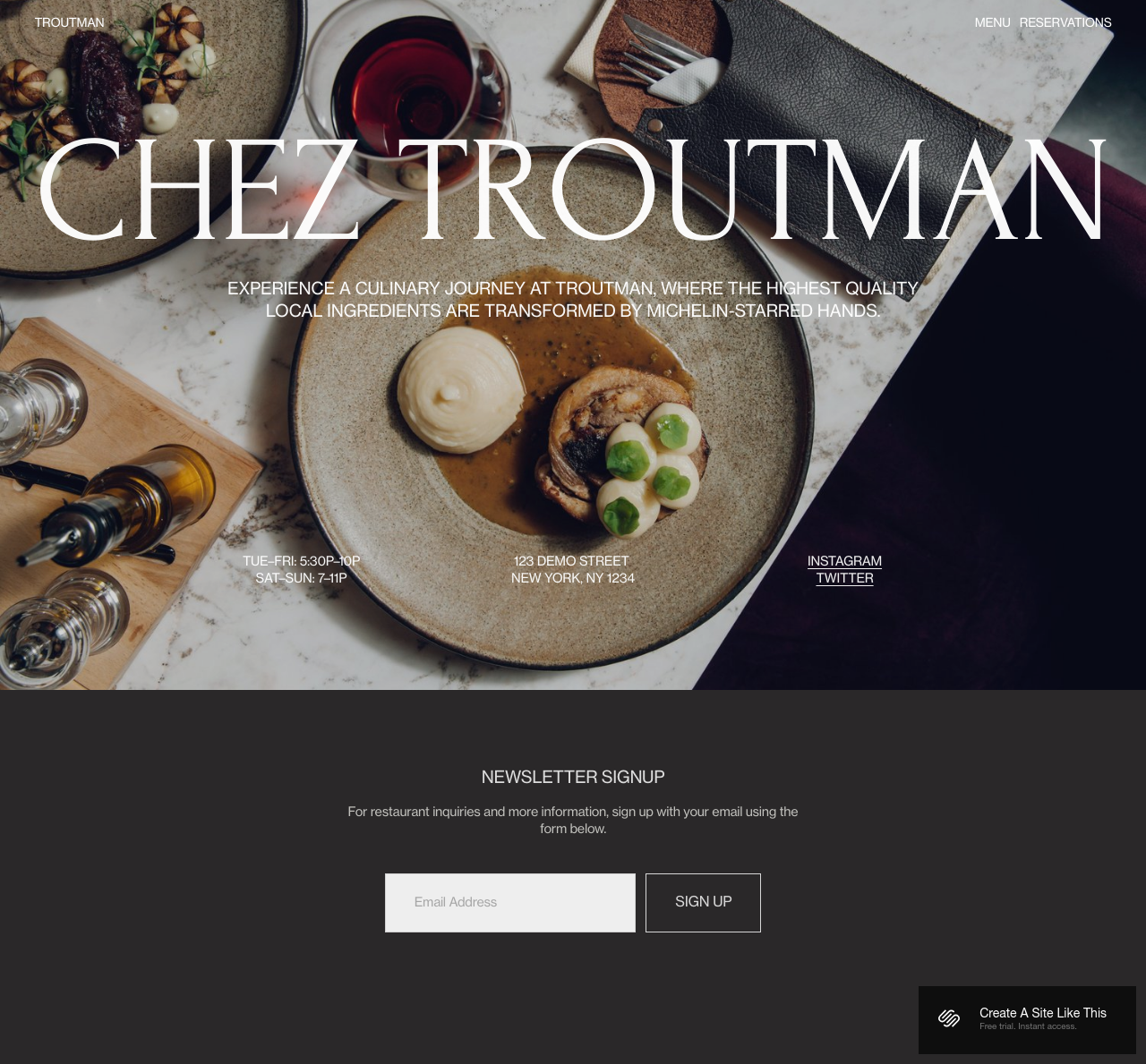 Troutman Squarespace Template