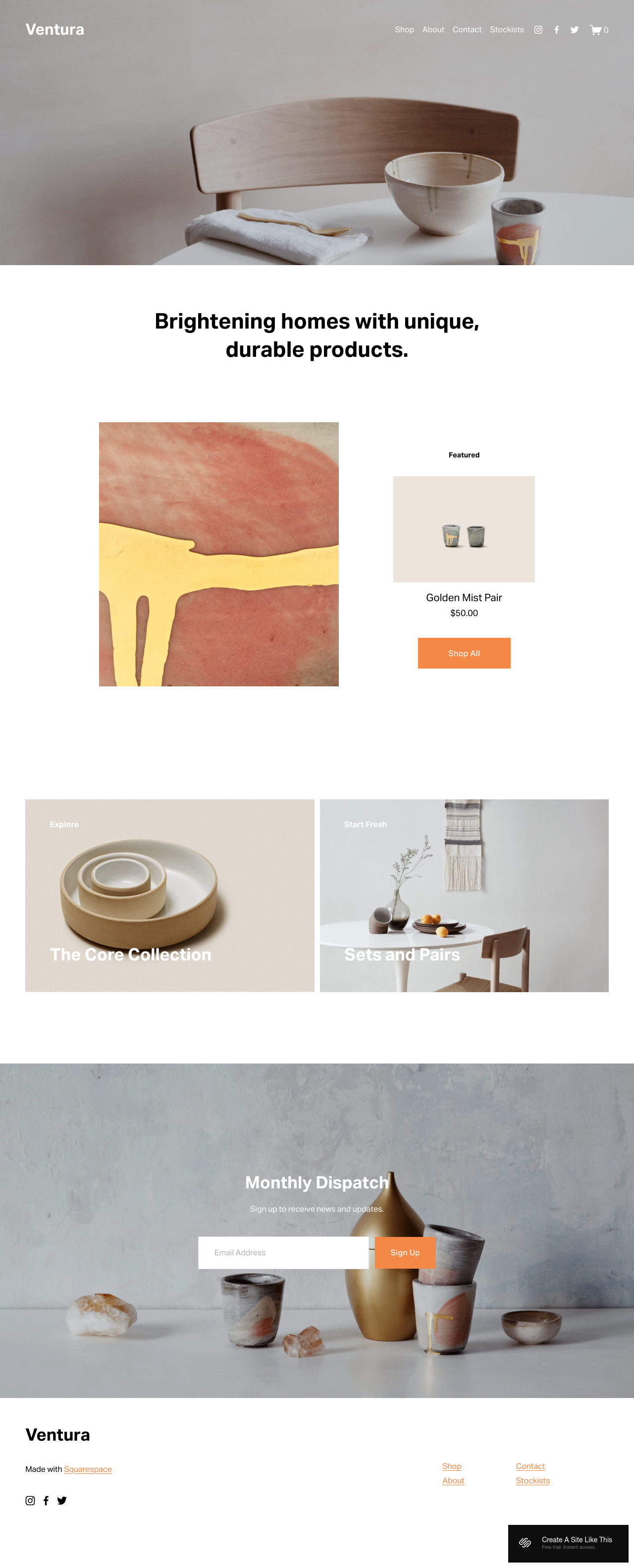 Ventura Squarespace Template