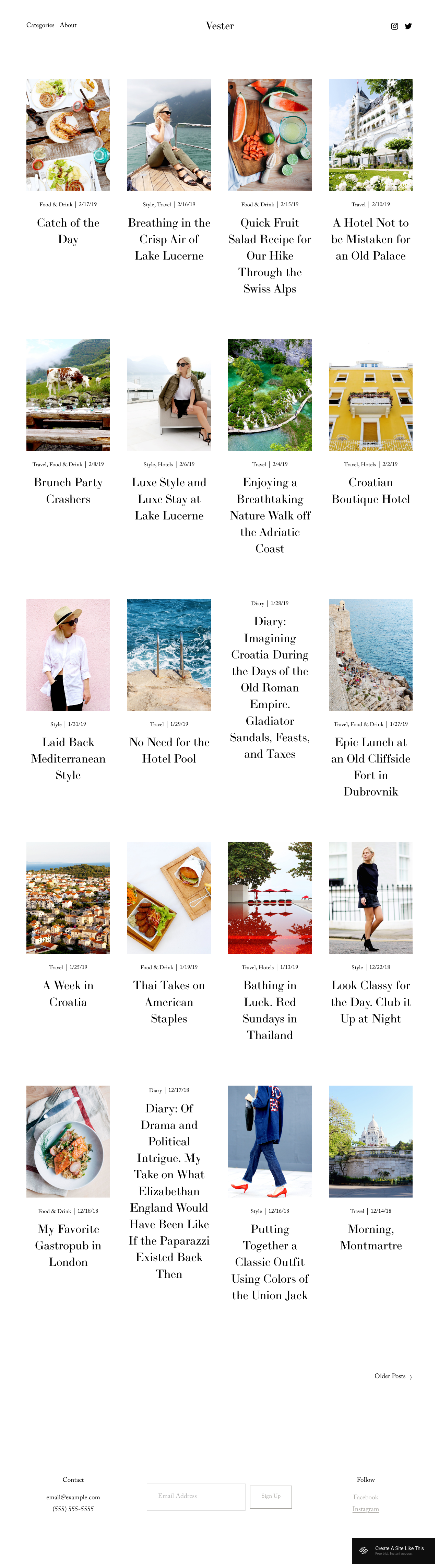Vester Squarespace Template