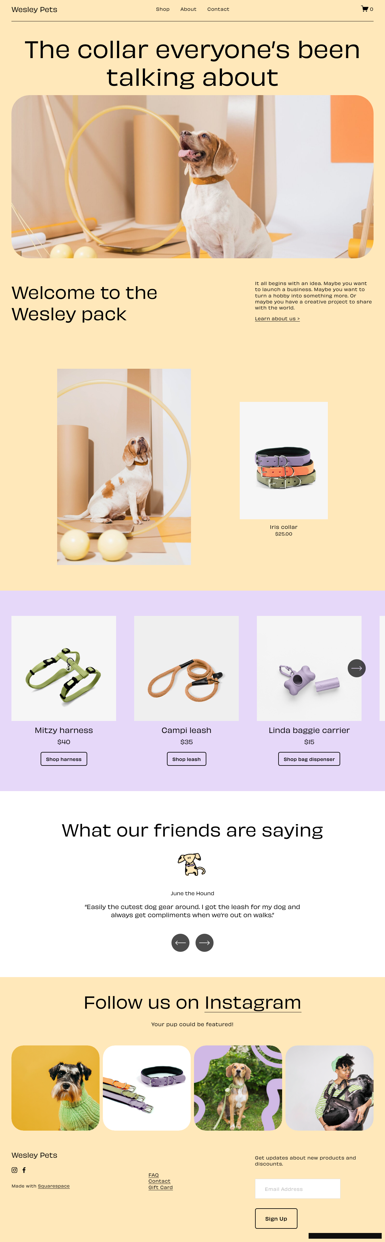 Wesley Squarespace Template