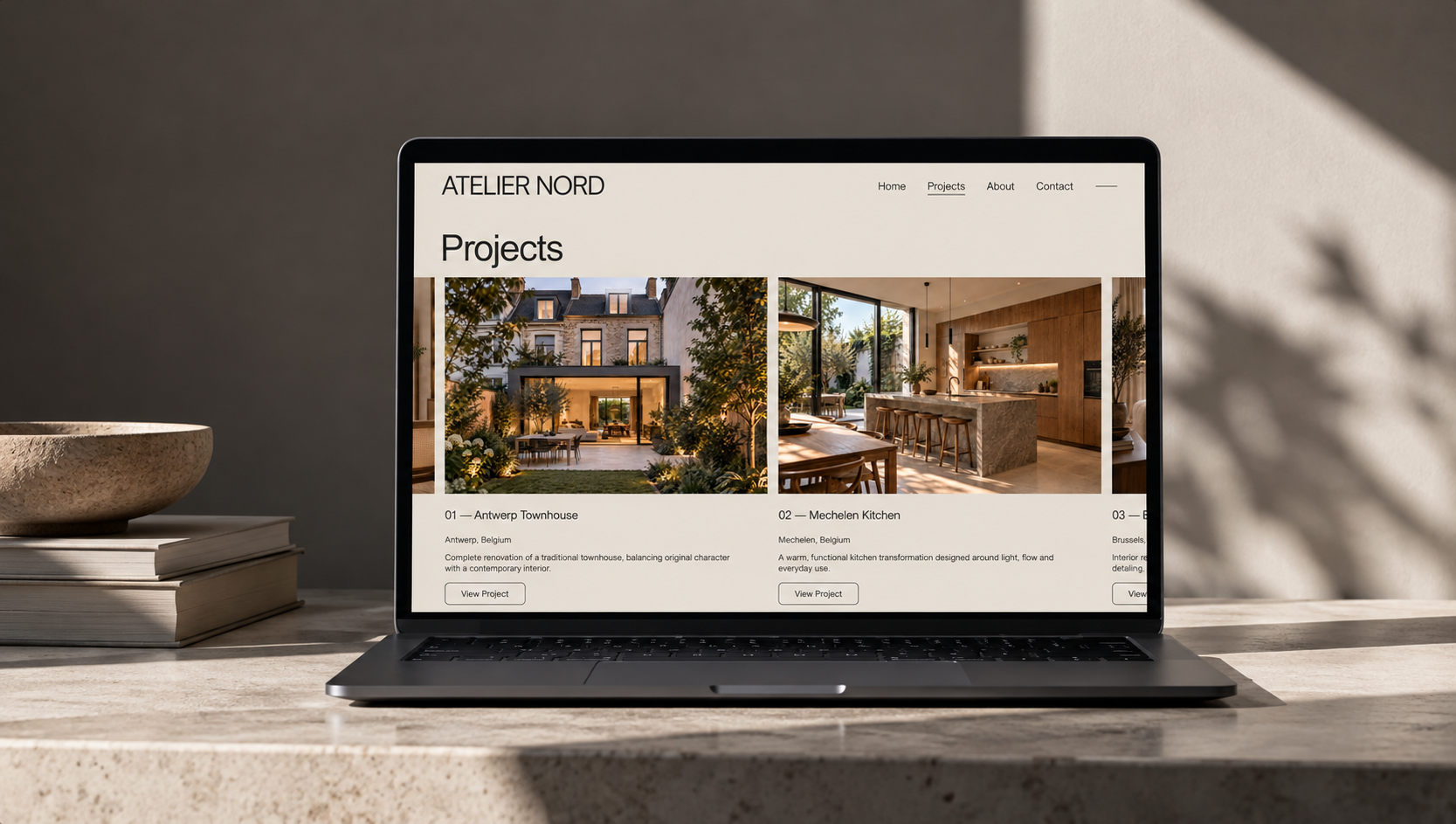 ATELIER NORD — Website Concept