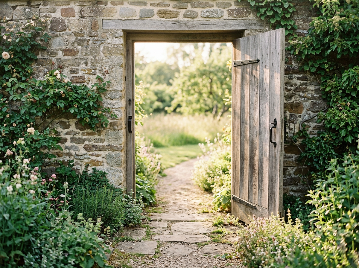 Open gate in soft light, for a page on working with a fear of intimacy therapist