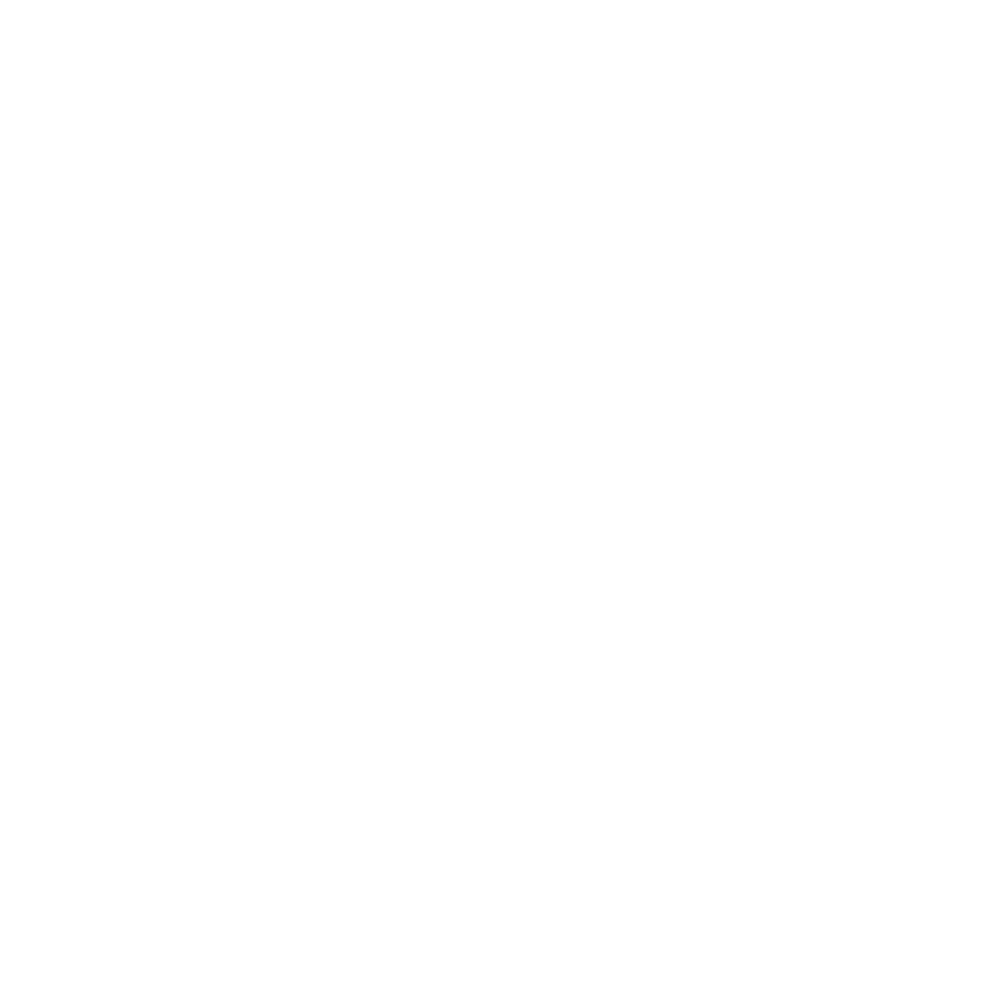 A black and white stylized flame logo with three flame shapes intertwined.
