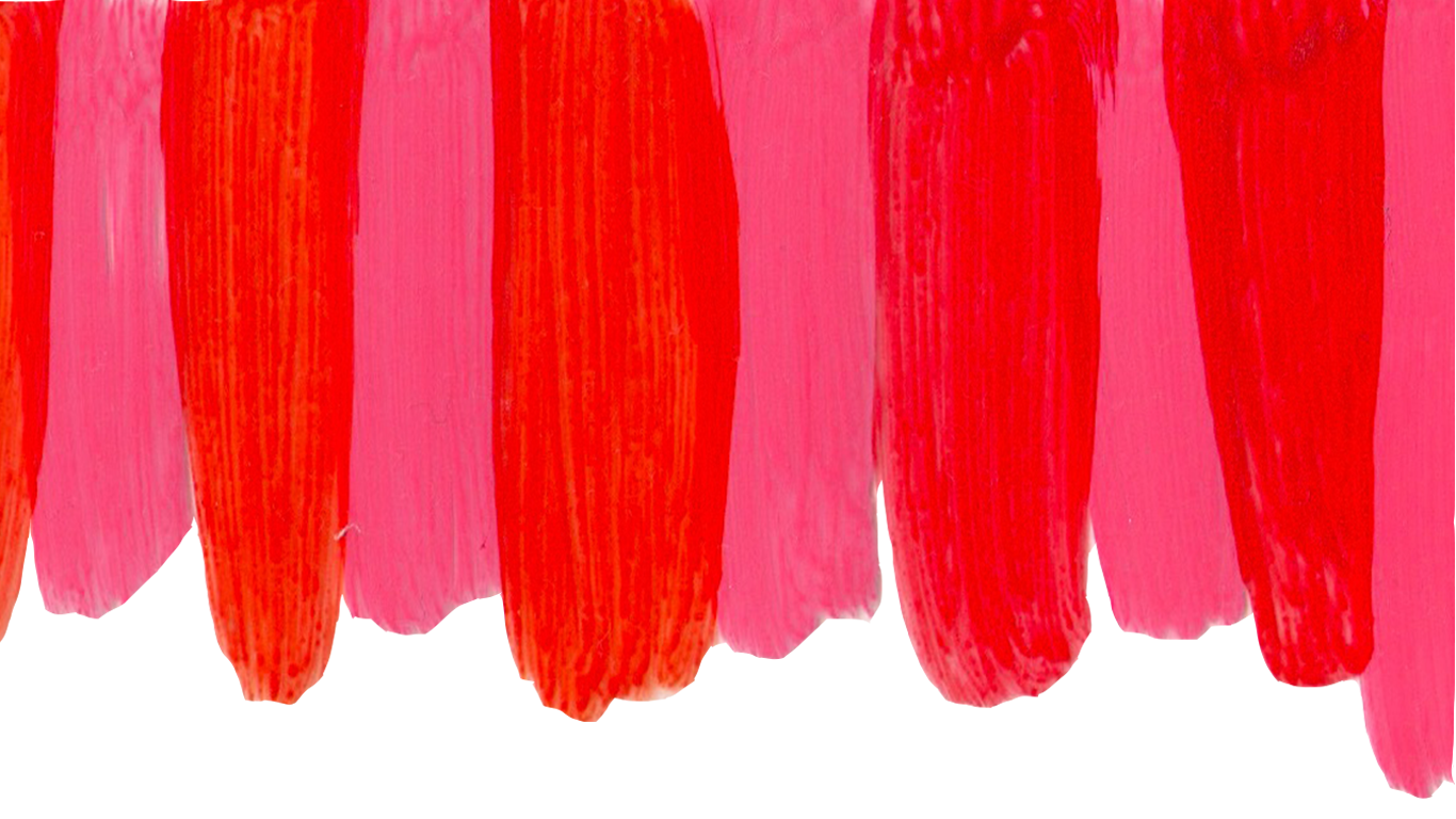 Close-up of pink and red painted flower petals.