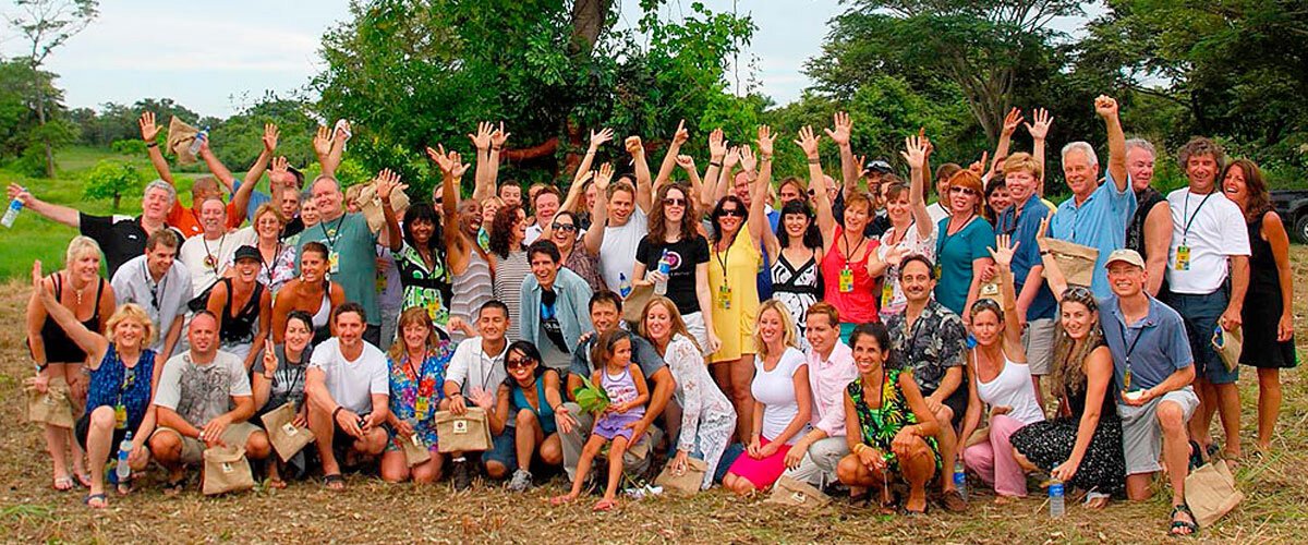 Corporate incentive group enjoying a group experience in Costa Rica