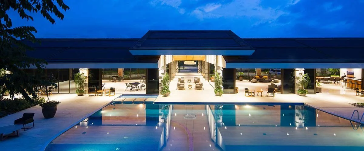 Luxury resort at night in Costa Rica