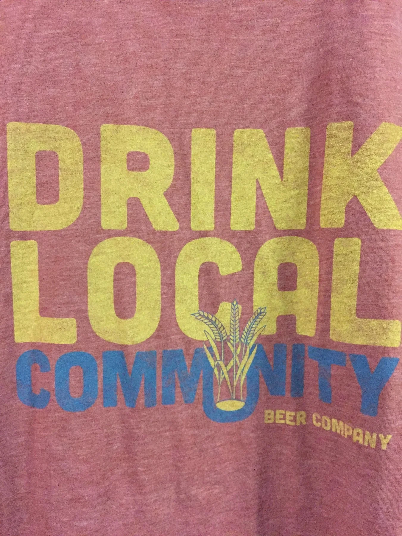 Custom screen printed shirt made for Community Beer brewery Dallas Texas made in Austin.
