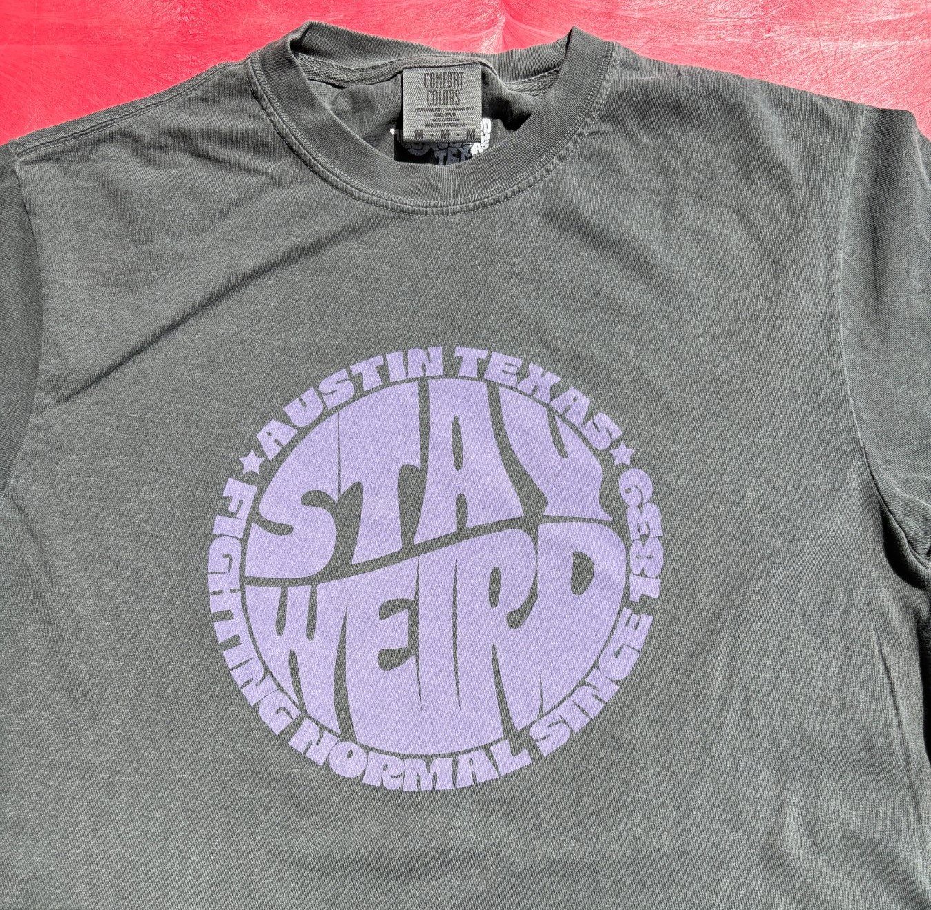 Soft-hand screen printed retail merchandise and private label t-shirts in Austin TX.