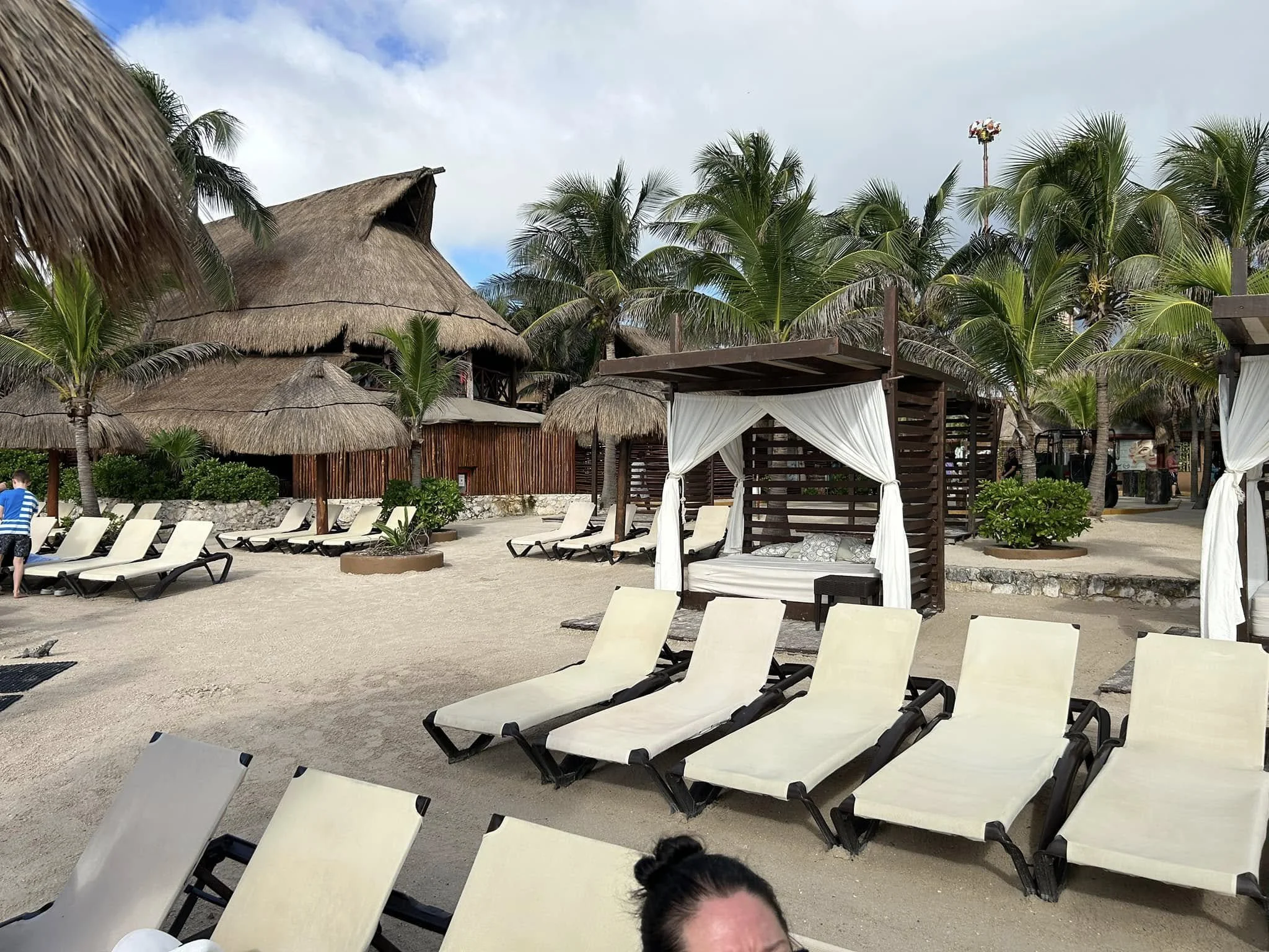 Sunny beach in Costa Maya, Mexico.