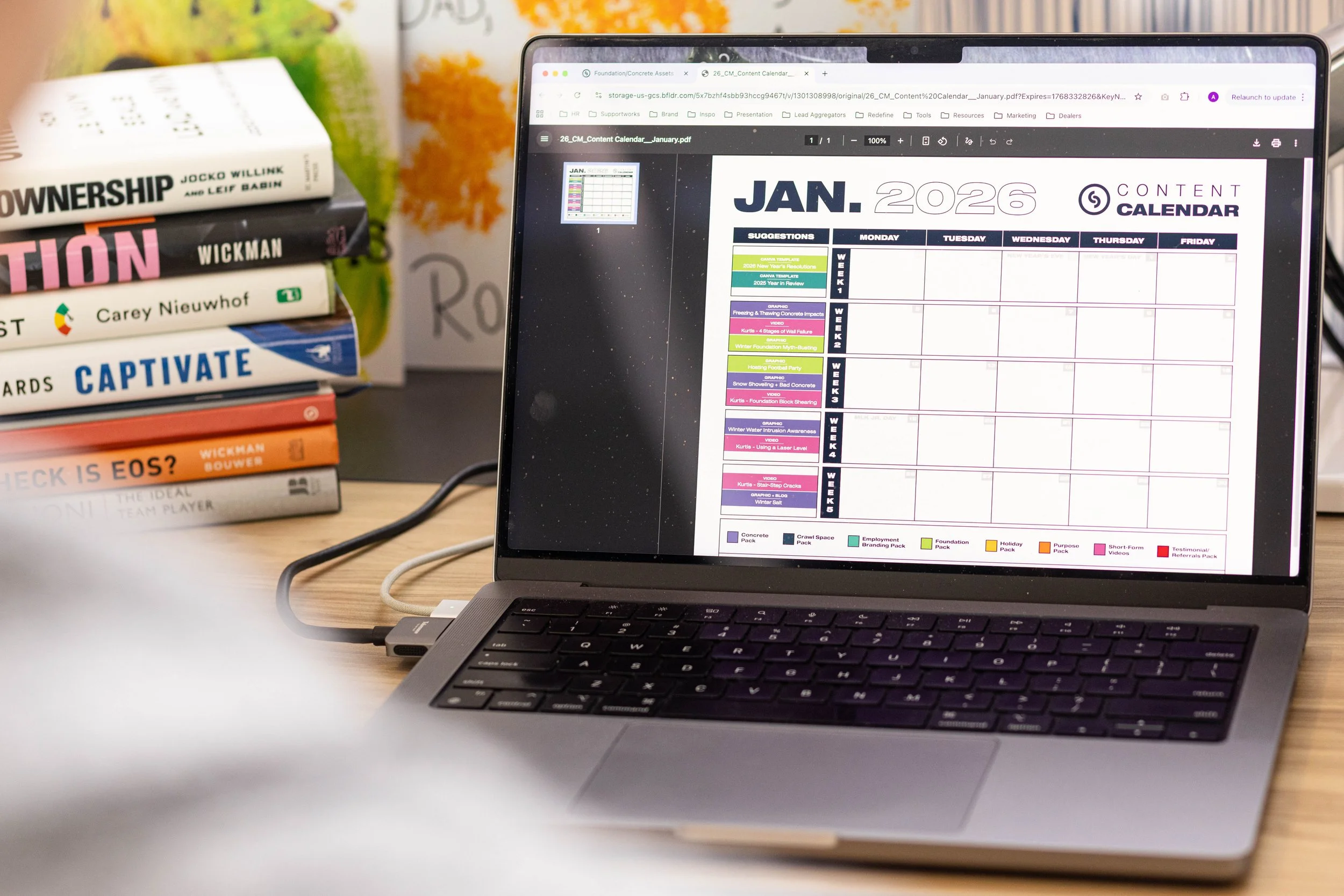 Monthly Content Calendar for Foundation Supportworks