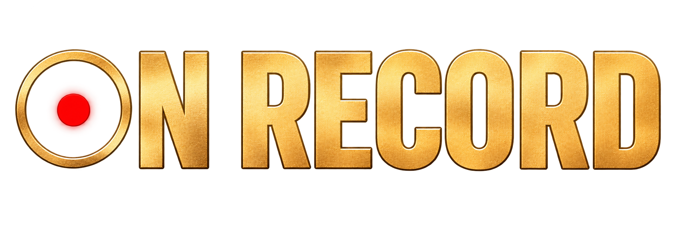 On Record gold logo with a red recording light inside the letter O.