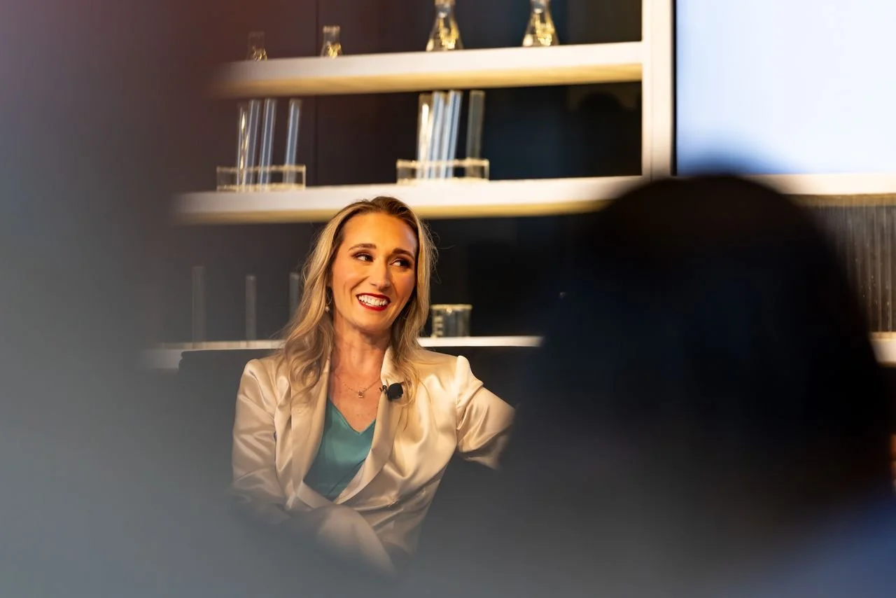 Air CEO Tara Murphy Dougherty speaking on stage at Reindustrialize 3.0 in Detroit. Photo by Anthony DiFlorio, Built Media