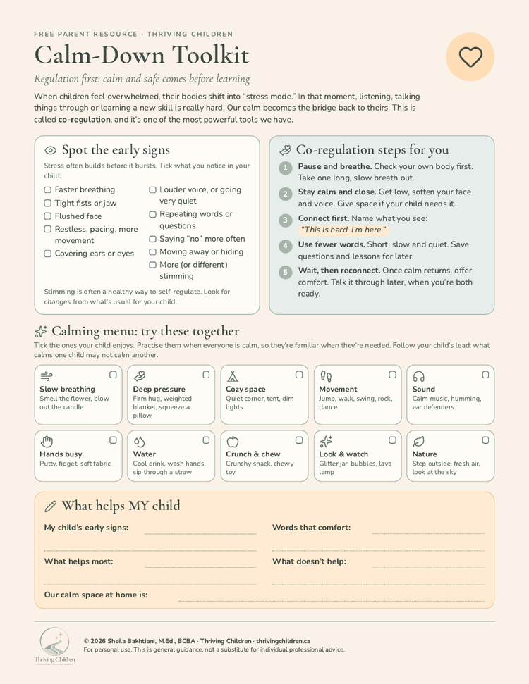 Calm-Down Toolkit printable preview