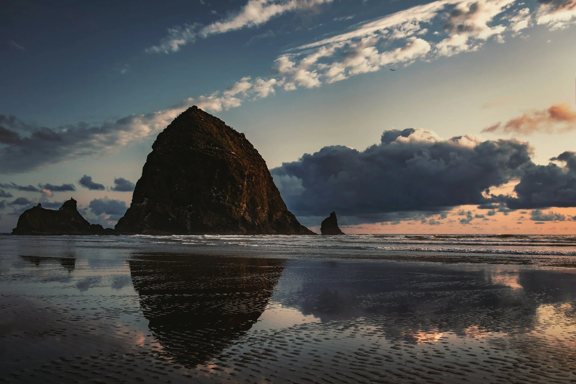 Haystack Rock at Cannon Beach on the Oregon coast