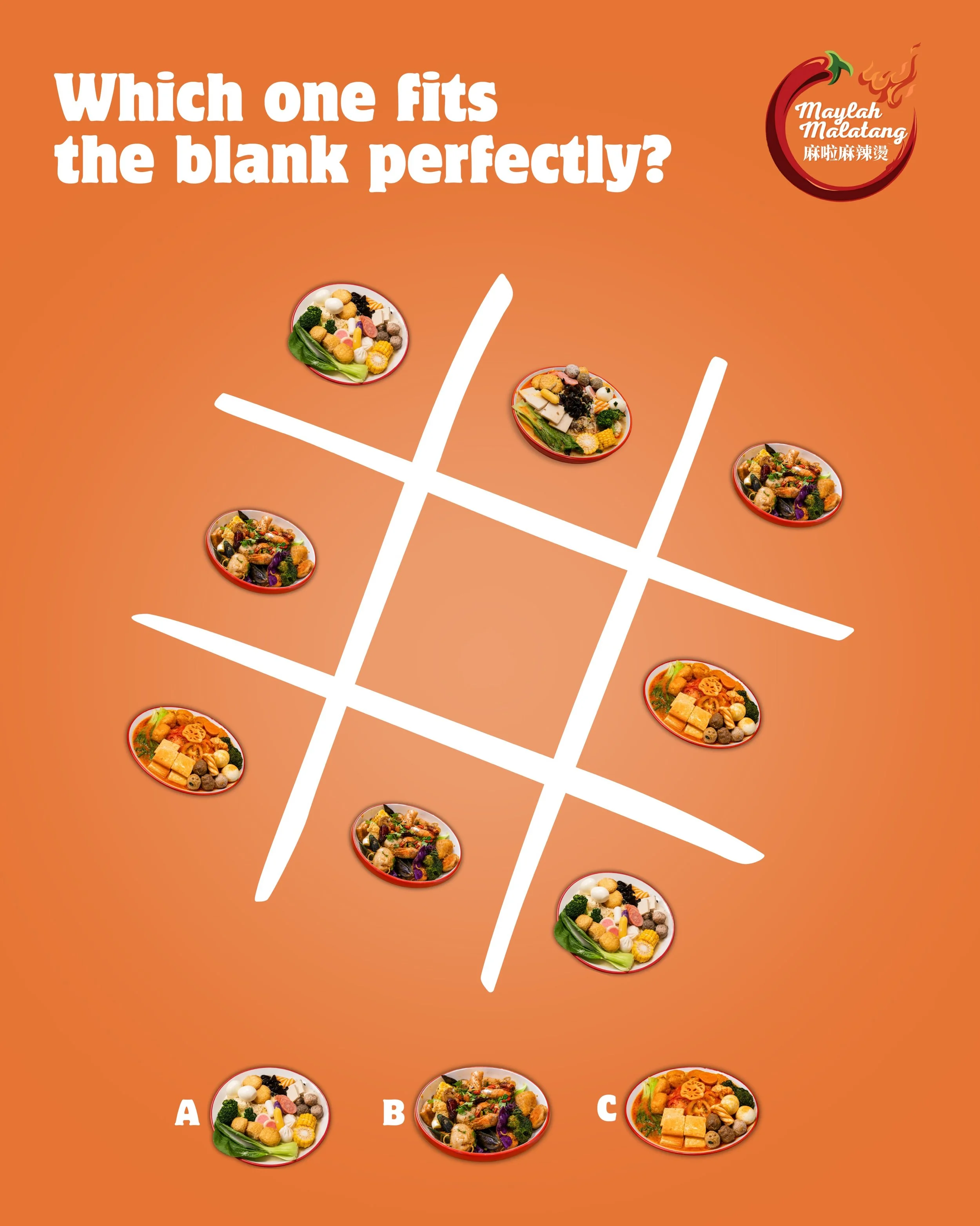 Which one fits your craving perfectly? 👀

You&rsquo;ve got options, but only one can be your perfect match. From fresh ingredients to bold flavors, the choice is all yours.

A, B, or C? Drop your pick in the comments. 👇

📍 Find Maylah Malatang at: