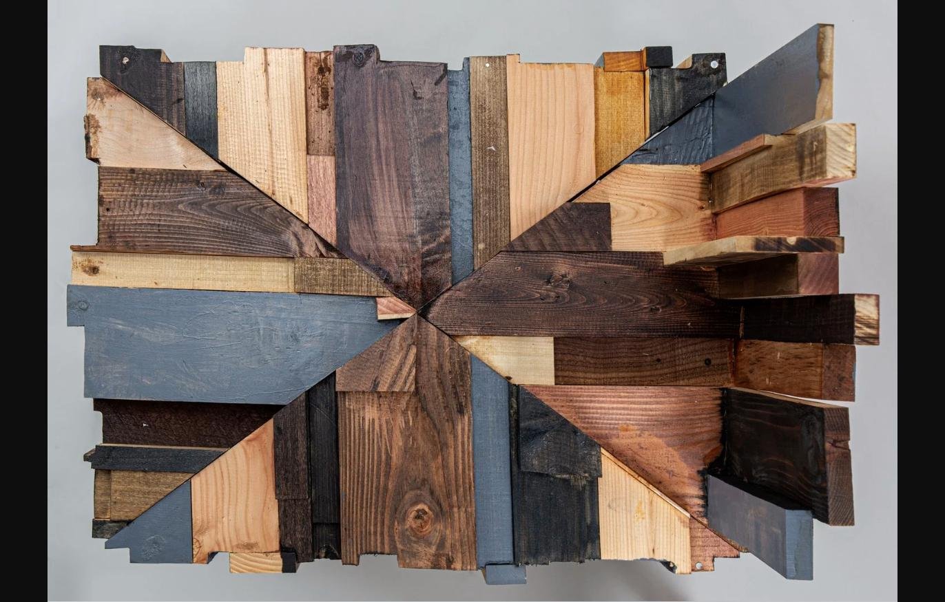 Towards Comfort Zone, 2021 — Wood, 38 x 24 x 20 in. (top view)