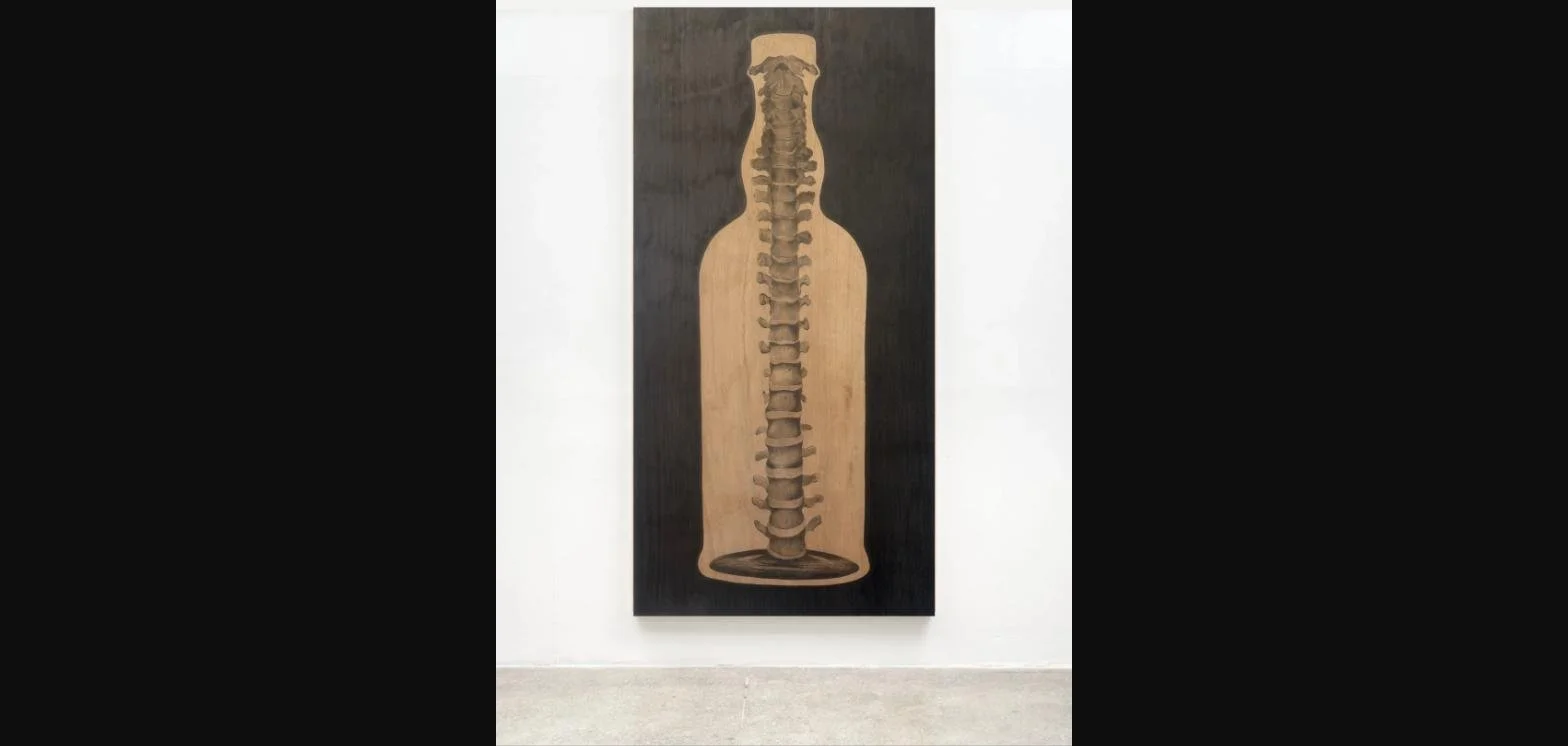Rorschach Test, 2025 — Graphite on Plywood, 96 x 48 in.