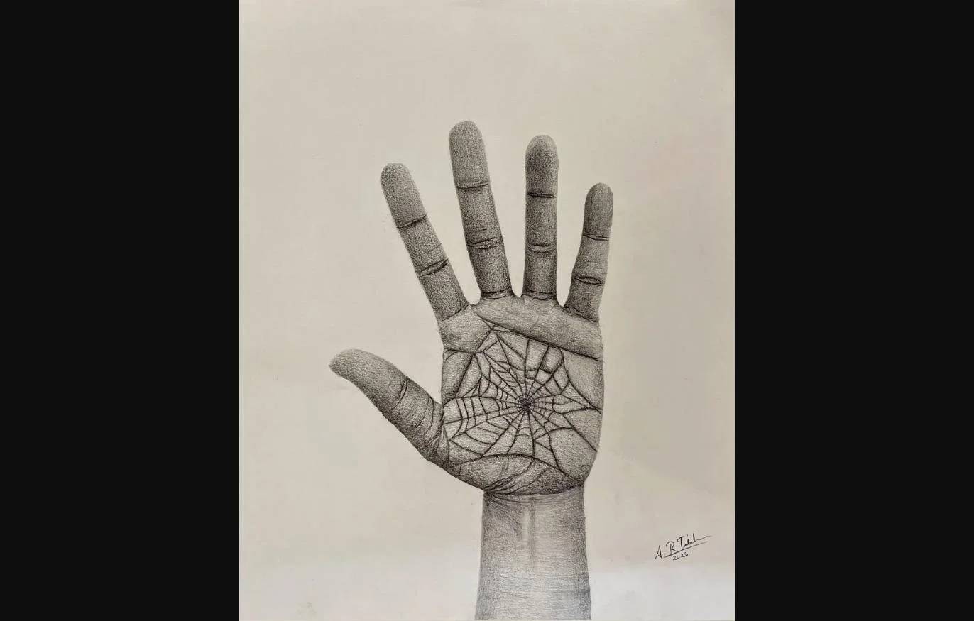 Pal-Mistery, 2023 — Graphite on Paper, 17 x 14 in.