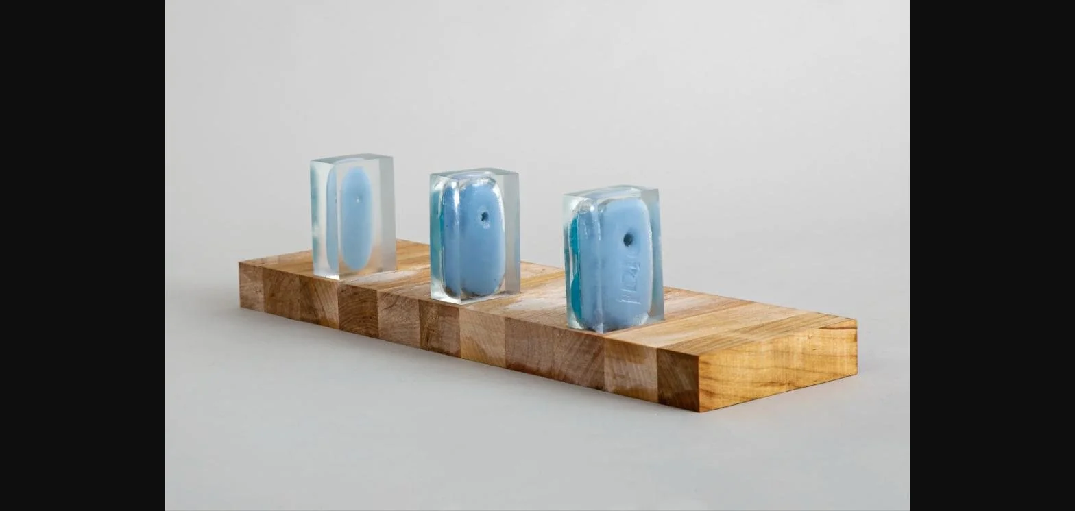 The Nexus, 2021 — Soap Bars, Clear Resin, Wood, 3.5 x 2 x 1.25 in. each