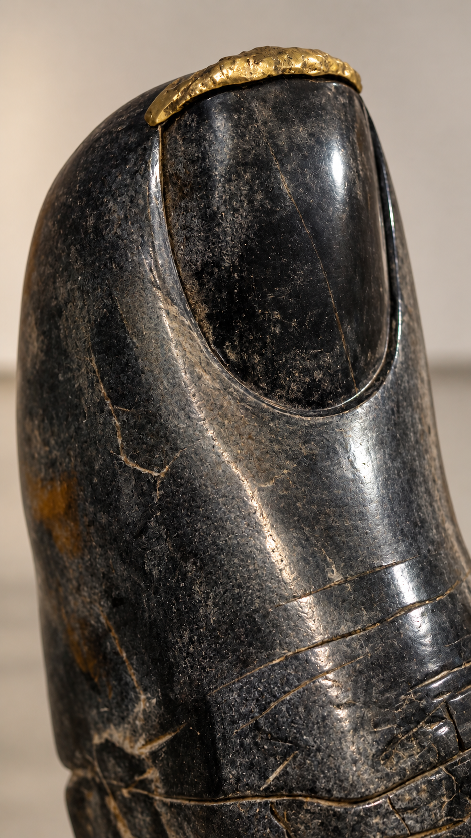 Polished Stone Form with Gold Cap.png