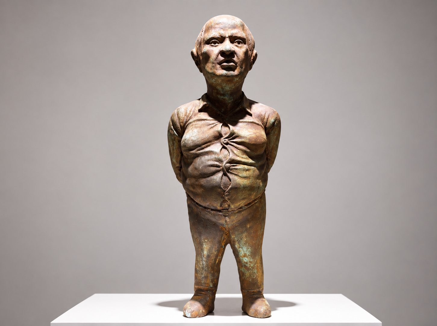 Solemn Bronze Figure on White Plinth.png