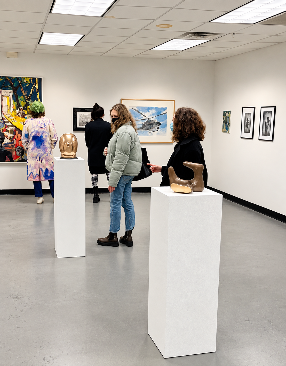 Contemporary Gallery with Sculptures and Visitors.png