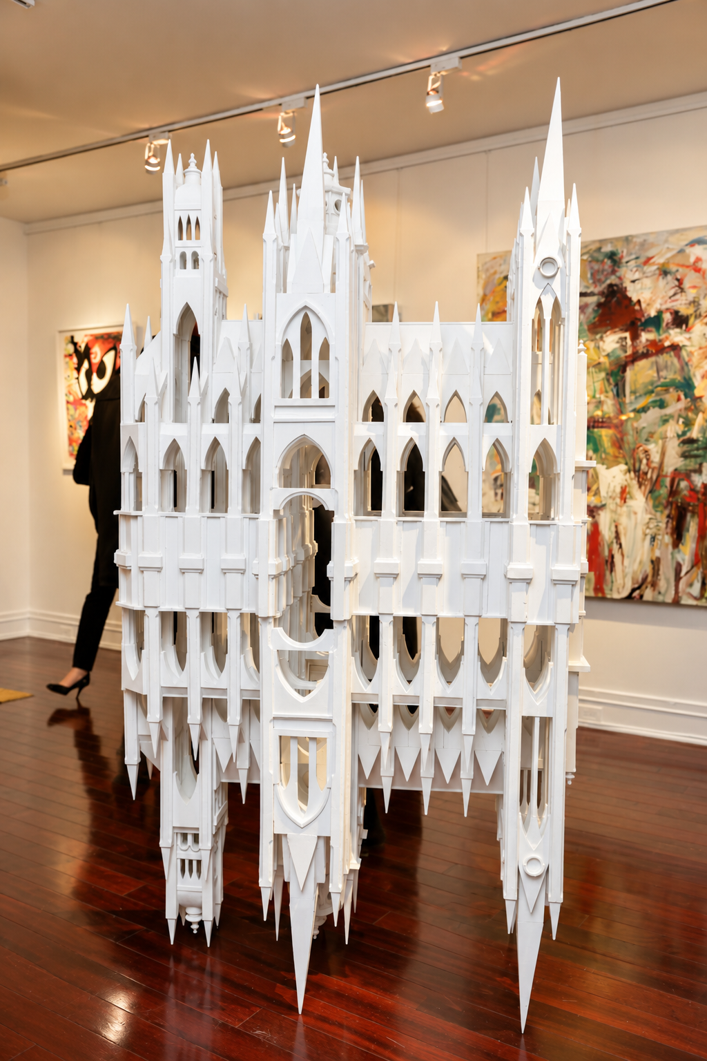 White Gothic Sculpture in a Contemporary Gallery.png