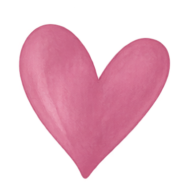 Pink watercolor heart on a white background.