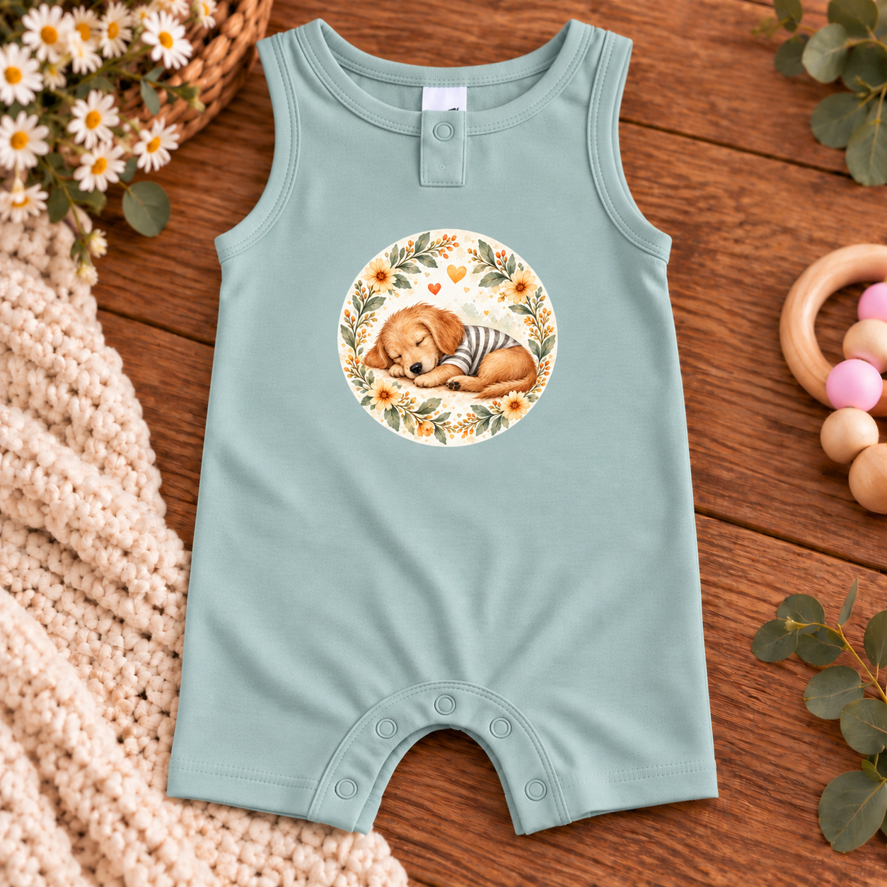 Baby Romper - Puppies & Kittens