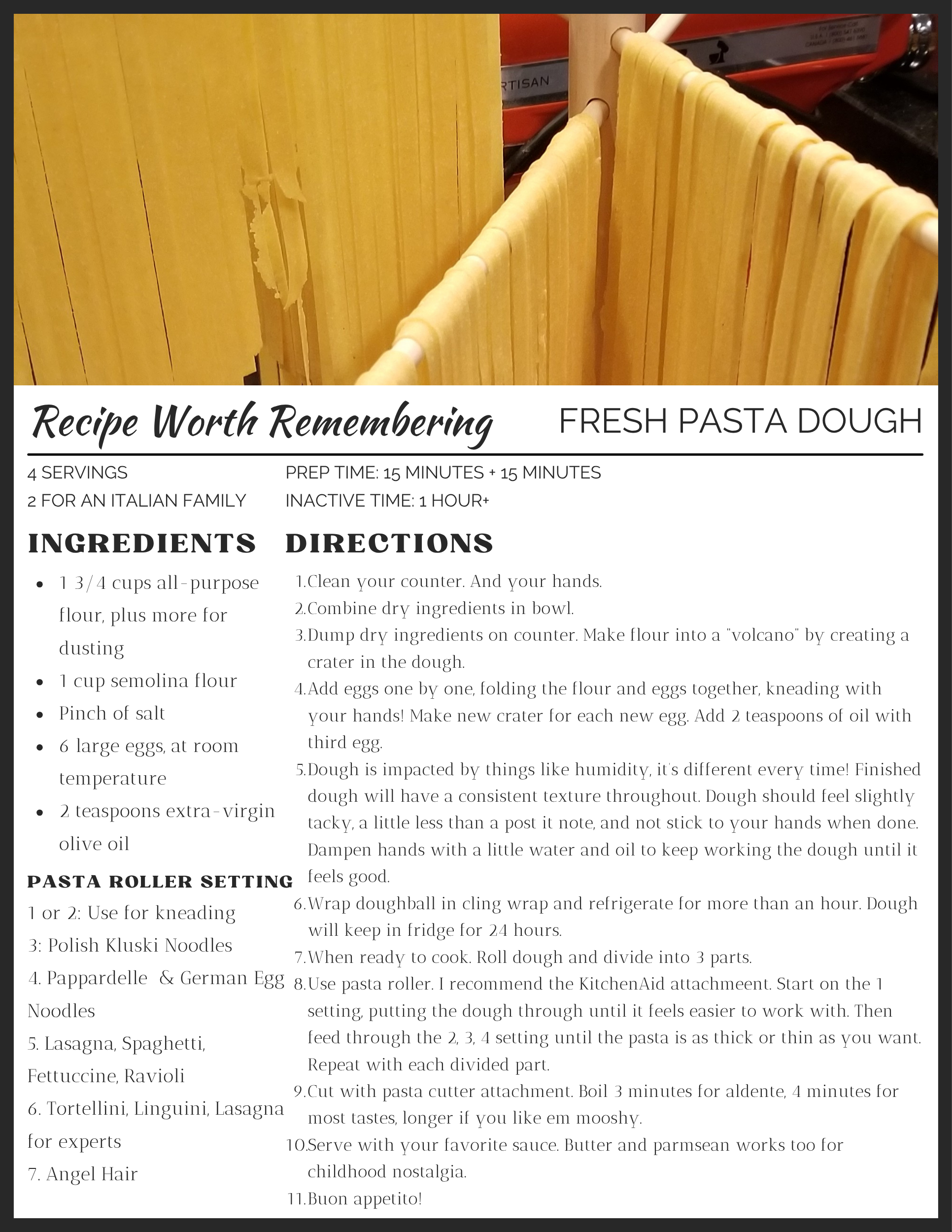 Fresh Pasta Dough