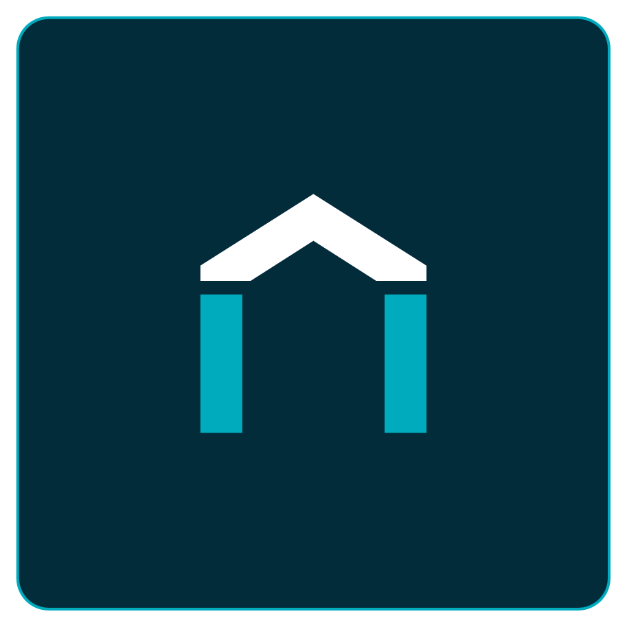 Hospital lift or elevator icon, blue background, white arrow pointing upward.
