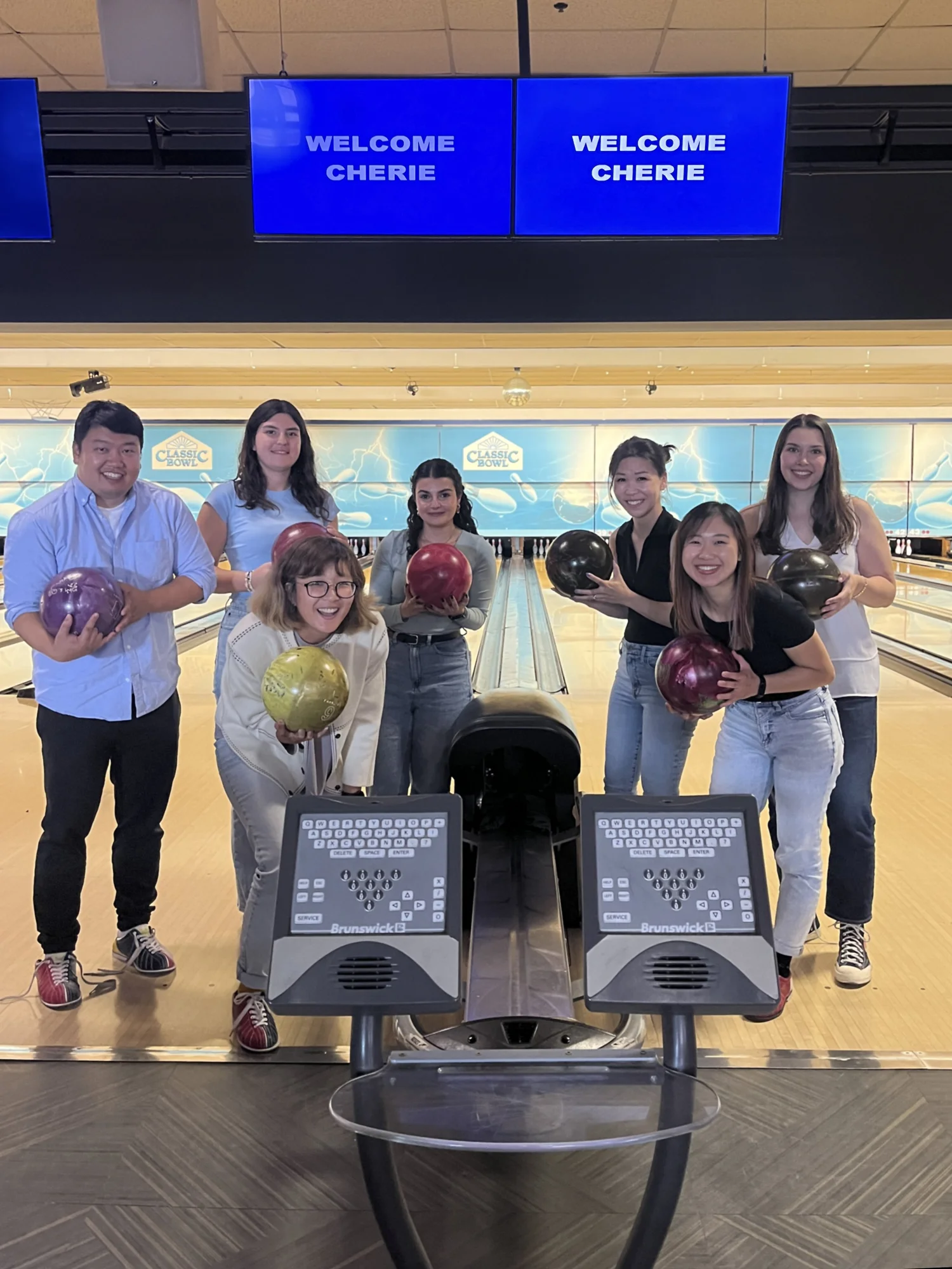 CNA team enjoying a bowling outing.