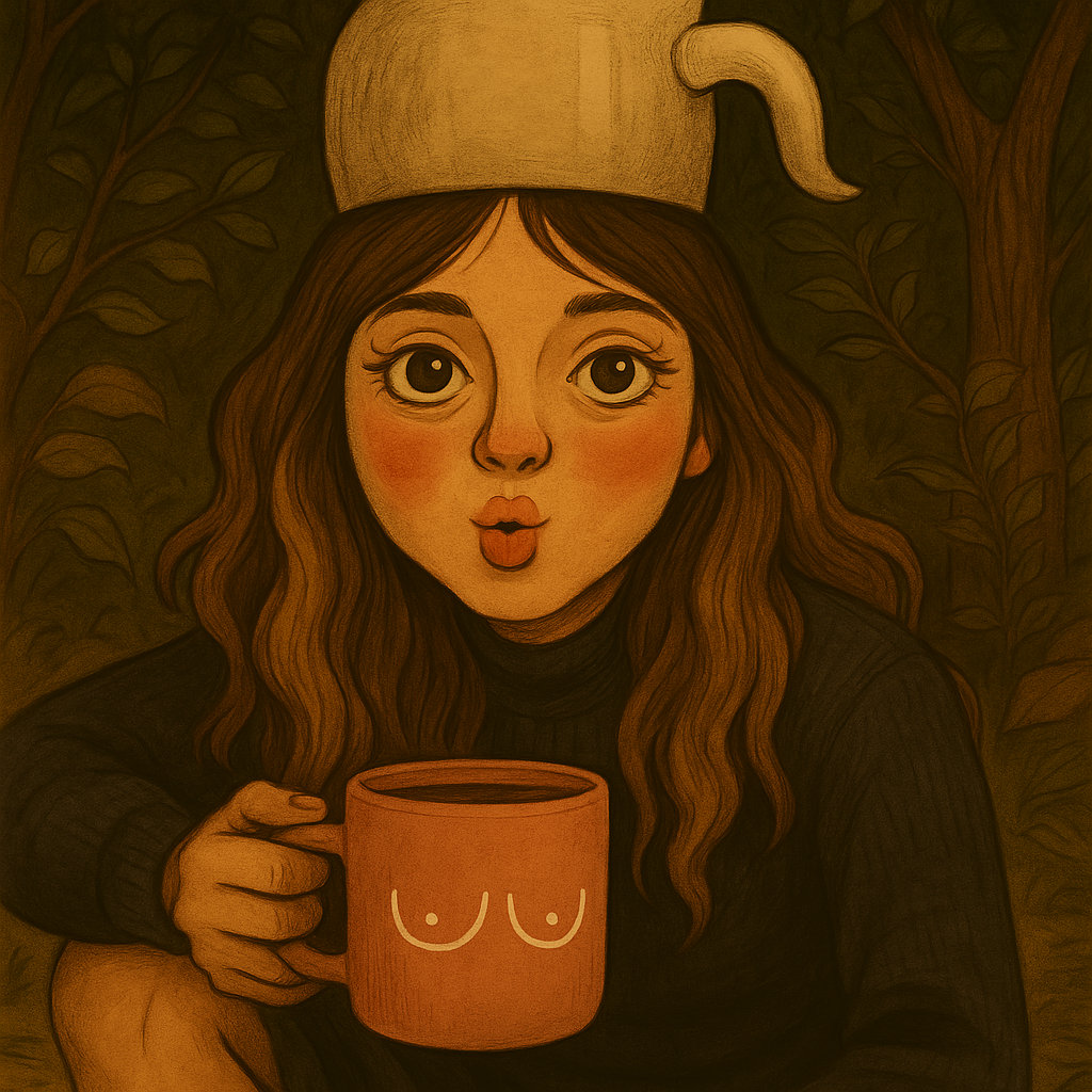 Ilustracion digital de nea sivoli inspirada en la mini serie Over The Garden Wall