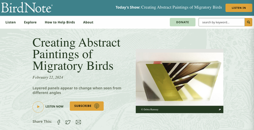 Screenshot of Bird Note article