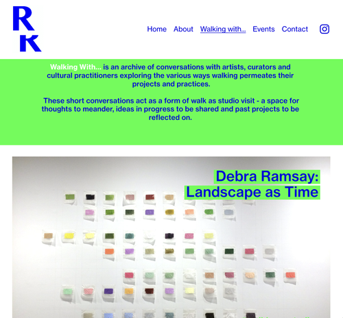 Screenshot of Landscape as Time web page