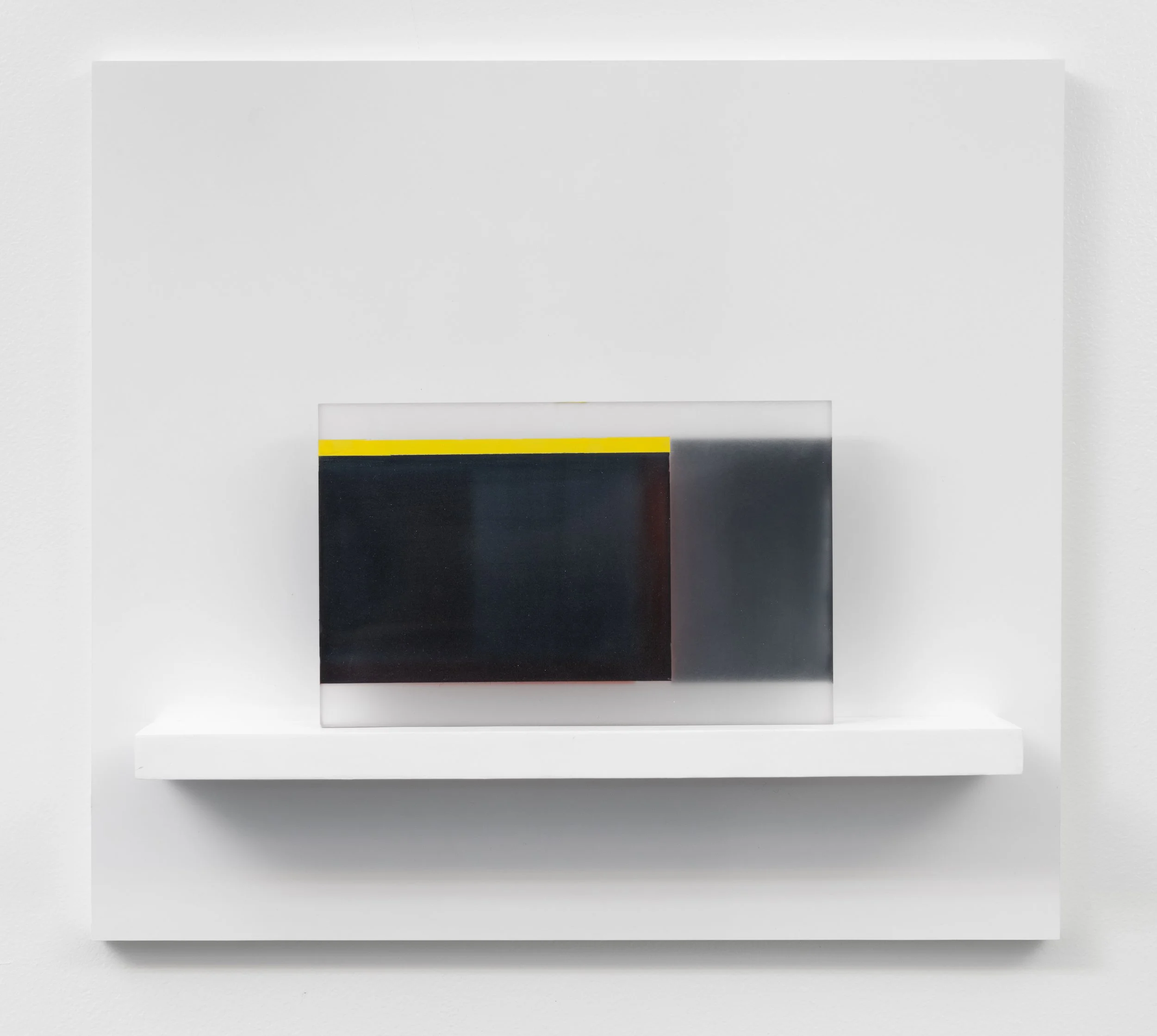 Red-winged Blackbird, 2022, acrylic on cast acrylic panel, 5.25 x 8.25 x .75 inches

Shelf: Gloss formica, MDF,  pine, 15 x 16 x 3 inches