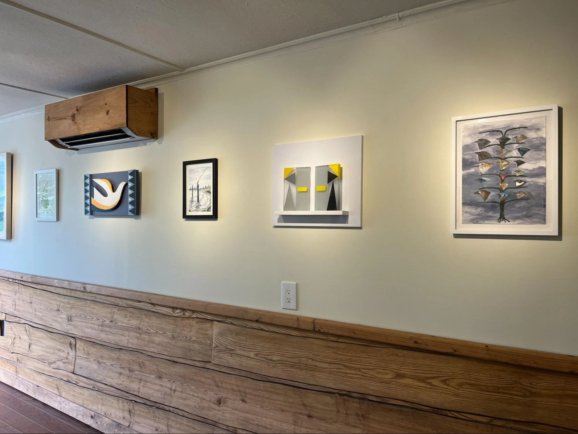 Artwork displayed on a gallery wall