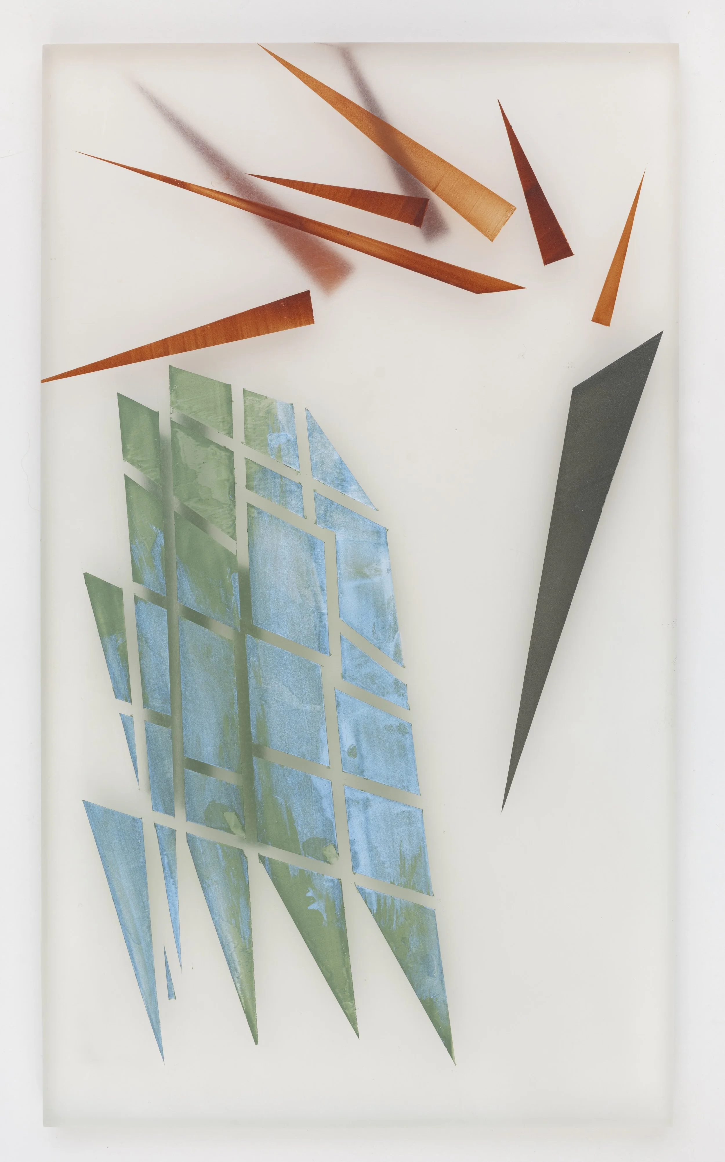 Green Heron, 2024, acrylic on cast acrylic,
12.25 x 7.5 x .75 inches