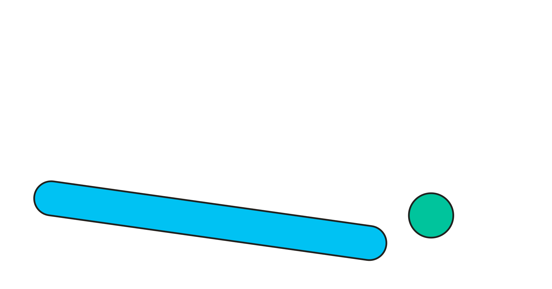Diagram of a simplified electrical circuit showing a power source connected to a load with a switch in the off position.