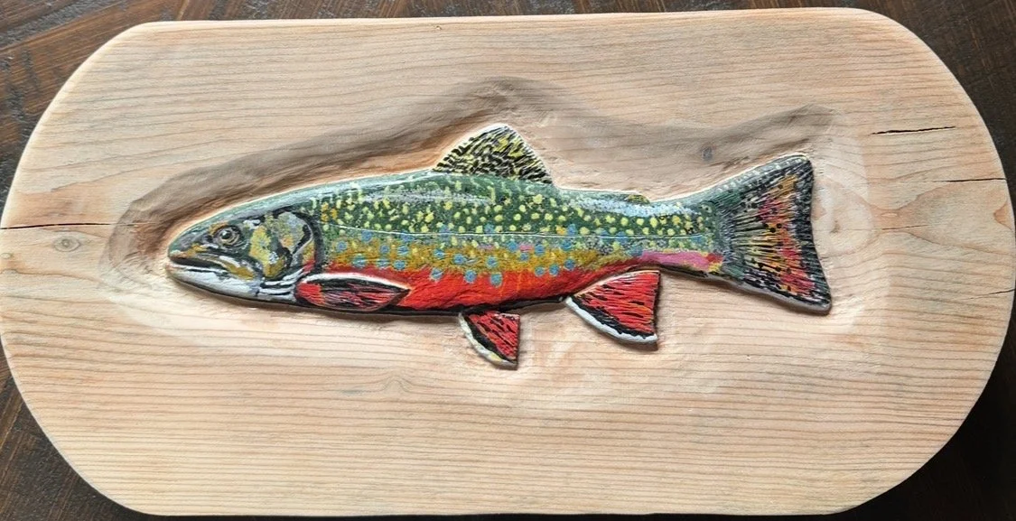 Brook Trout on Wood