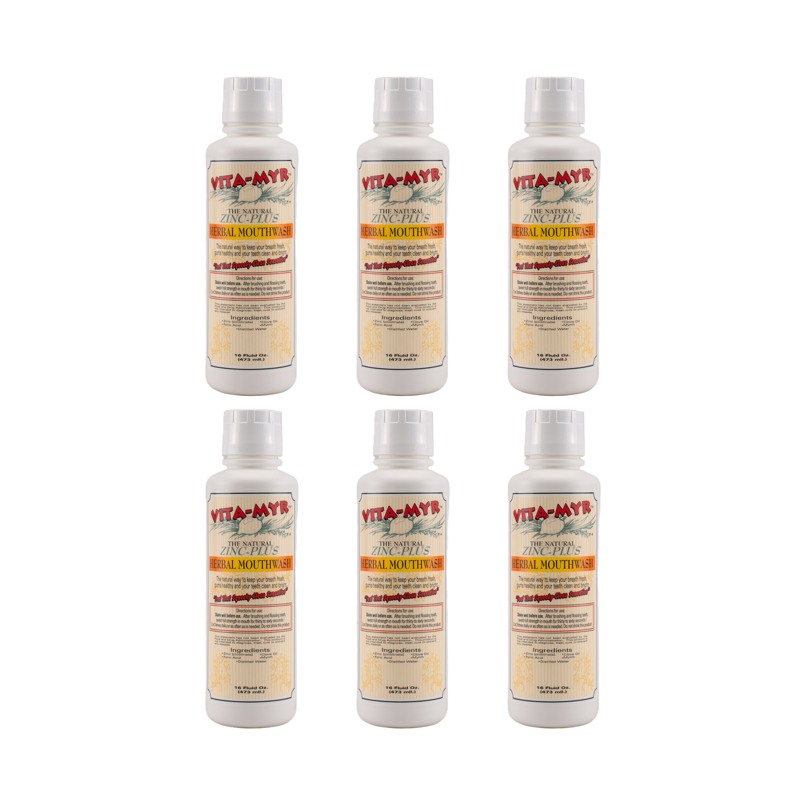 Vita-Myr Herbal Mouthwash – 6 Pack (16 oz Each)