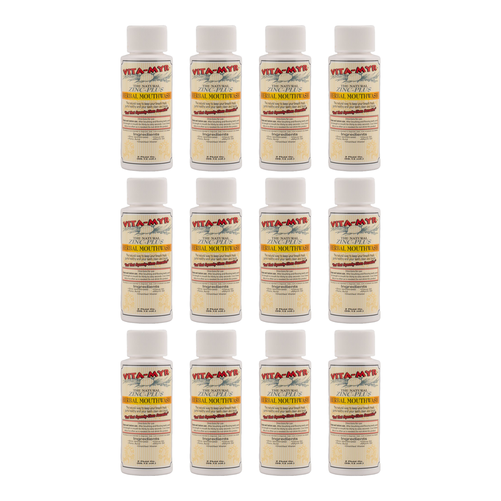 Vita-Myr Travel Mouthwash – 12 Pack (2 oz Each)