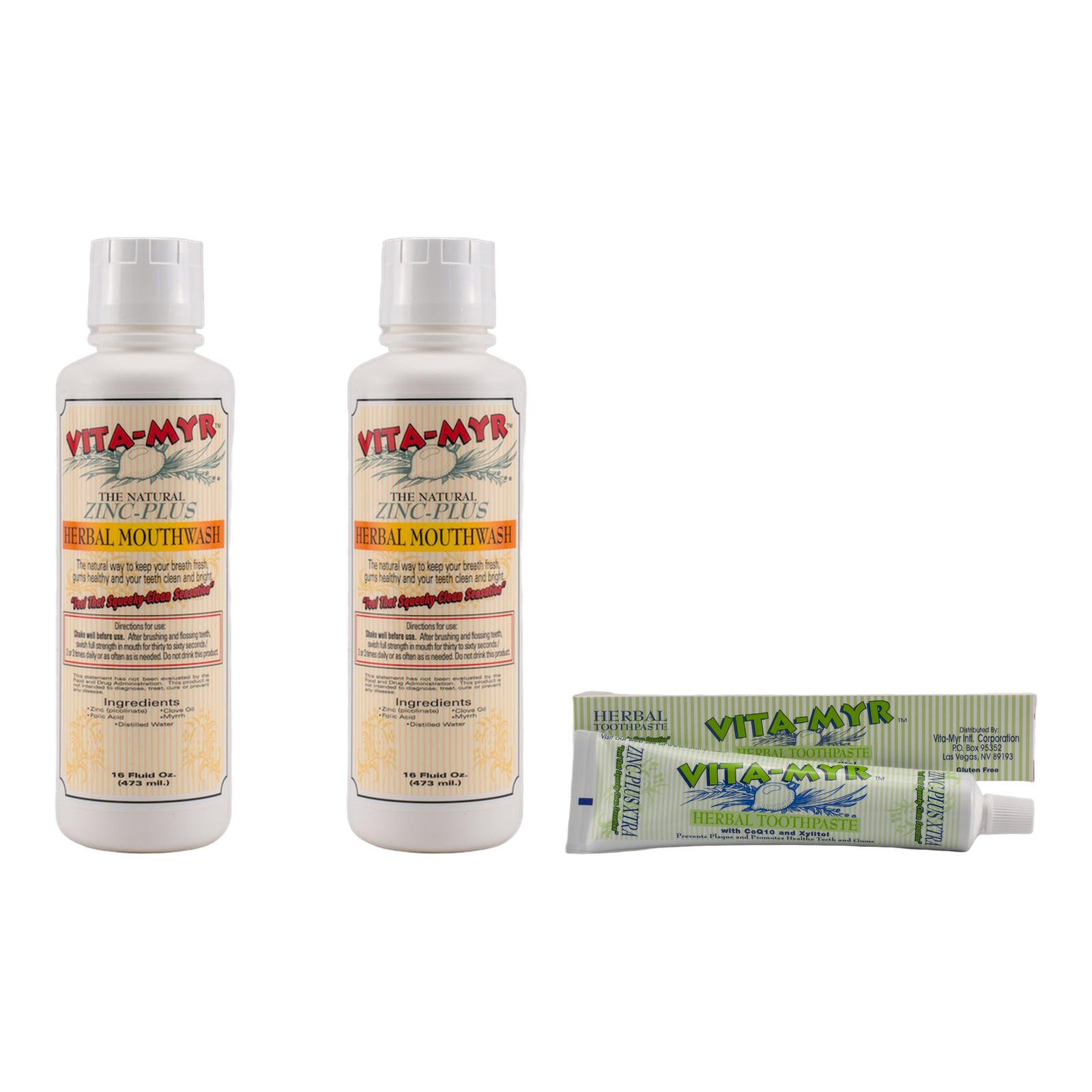 Vita-Myr XTRA Toothpaste & 2 Mouthwashes – Value Pack