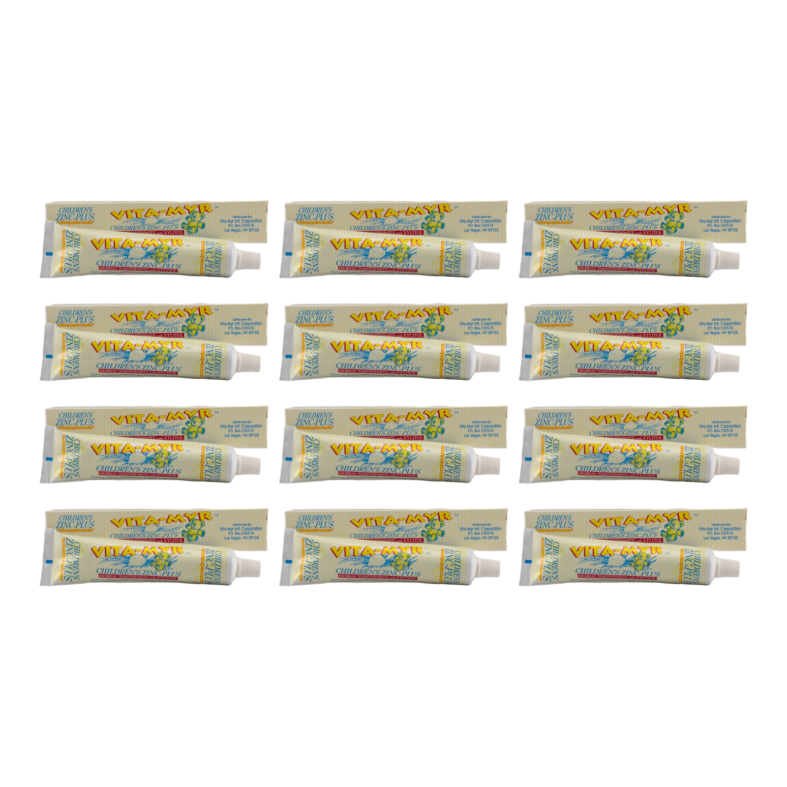 Vita-Myr Children’s Orange Toothpaste – 12 Pack (5.4 oz Each)