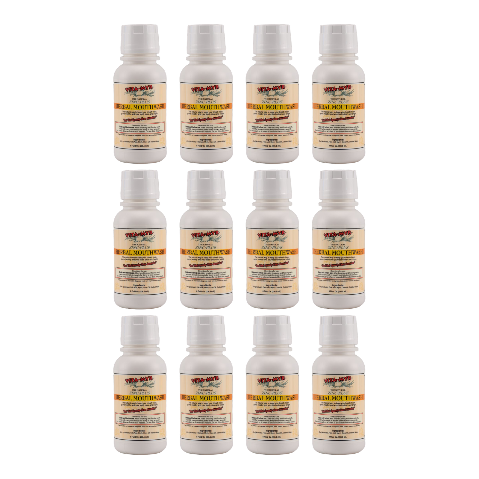 Vita-Myr Herbal Mouthwash – 12 Pack (8 oz Each)