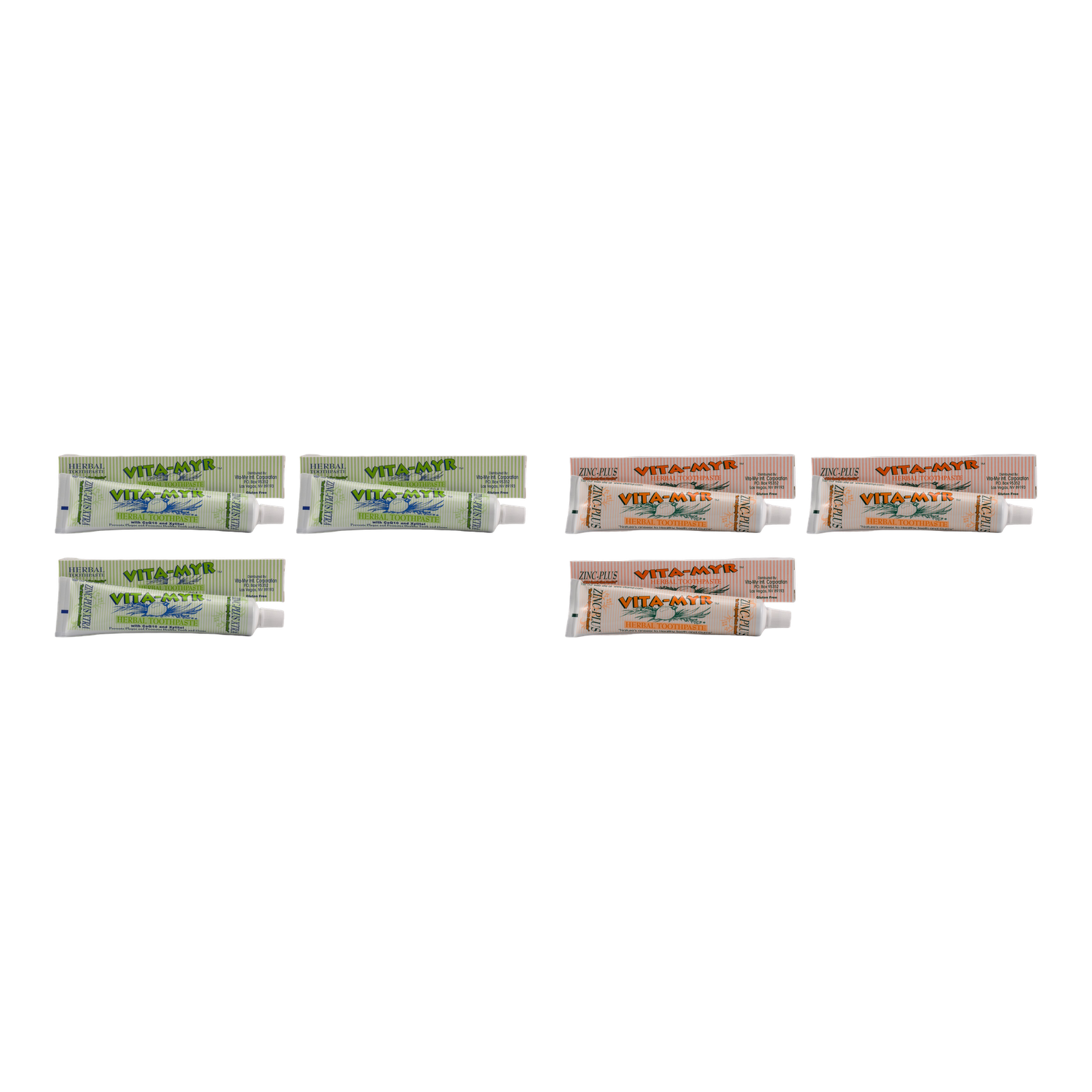 Vita-Myr XTRA & Original Toothpaste – 3 Tubes of Each